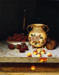 Still Life With Queen Anne Cherries — William Mason Brown