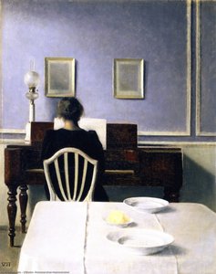 Interior With Woman At Piano, Strandgade 30 — Vilhelm (hammershøi)hammershoi