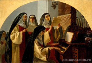 Nuns Of The Nunnery Of Saint Heart In Rome — Karl Pavlovich Brulloff