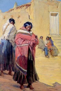 Indians Outside Taos Pueblo — Ira Diamond Gerald Cassidy