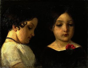 Two Studies Of A Little Girl's Head — Ford Madox Brown