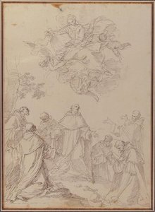 The Virgin Bringing The Habit To The Seven Founding Fathers Of The Servite Order — Donato Creti