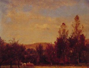 Gathering The Buckwheat — Thomas Worthington Whittredge
