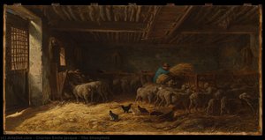 The Sheepfold — Charles-émile Jacque