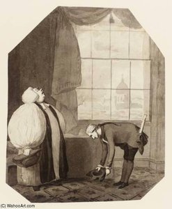 A Suppliant Before A Divine, St Paul's Visible Through The Window — Sir Nathaniel Dance Holland