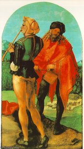 Two Musicians,c.1504, Wallraf-richartz Museum,köln — Albrecht Dürer