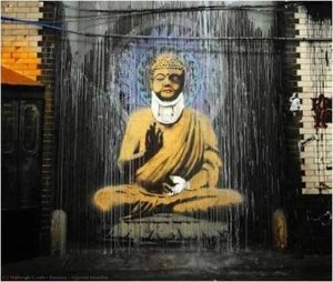 Injured Buddha — Banksy