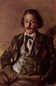 Deutsch Porträt Des Paul Heyse English Portrait Of Paul Johann Ludwig Von Heyse Русский Портрет Пауля Хейзе — Adolph Von Menzel