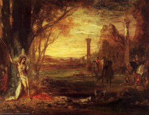 Saint Sébastien Et Ses Exécuteurs — Gustave Moreau