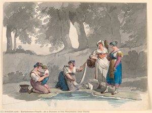 At A Stream In The Mountains Near Rome — Bartolomeo Pinelli