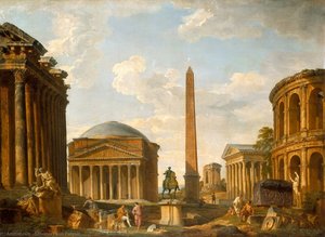 Roman Capriccio: The Pantheon And Other Monuments — Giovanni Paolo Panini