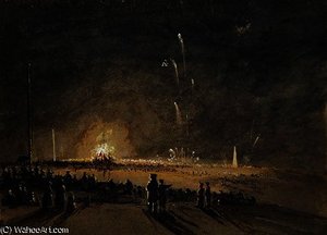 A Fireworks Display — John Wilson Carmichael