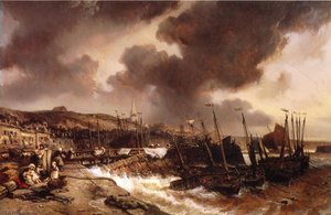 Fishing Village — Louis Gabriel Eugène Isabey