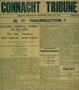 Front Page Of The Connacht Tribune, With A Report On The Rising In Co. Galway — The Connacht Tribune
