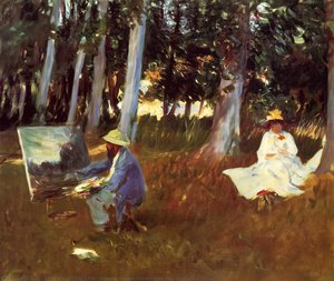 Claude Monet Painting By The Edge Of A Wood — John Singer Sargent