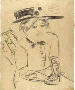 Seated Woman With Hat (sitzende Mit Hut) — Ernst Ludwig Kirchner