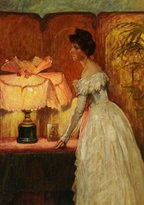Interior With A Lady — Sir Francis Bernard (frank) Dicksee
