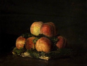 Basket Of Peaches — Henri Fantin-latour