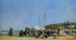 Trouville, Beach Scene — Евген Луи Будин