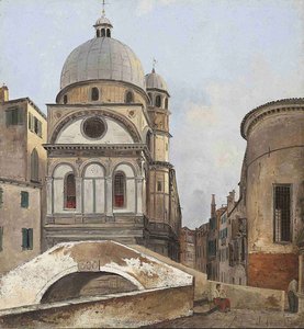 View Of The Churches Maria Dei Miracole And Santa Maria Nova In Venice — Ippolito Caffi