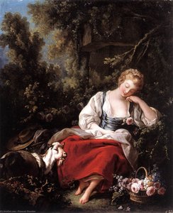 Dreaming Shepherdess — François Boucher