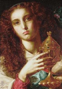 King Pelles' Daughter Bearing The Sancgraal — Anthony Frederick Augustus Sandys