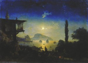 Moonlit Night On The Crimea. Gurzuf — Ivan Konstantinovich Aivazovsky