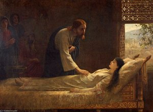 The Raising Of Jairus Daughter — Edwin Longsden Long