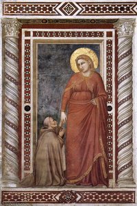 Mary Magdalene Und Kardinal Pontano — Giotto Di Bondone