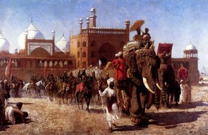 The Return Of The Imperial Court From The Great Mosque At Delhi, In The Reign Of Shah Jehan — エドウィン・ロード・ウィークス