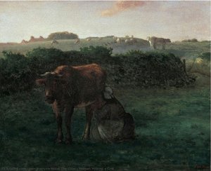 Woman Milking A Cow — Jean François Millet The Elder