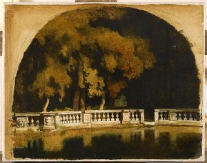 Villa Medicis, Bassin A Balustrade — Ernest Hébert (antoine Auguste Ernest Hebert)