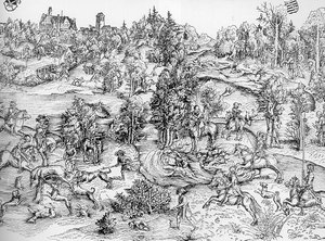 Stag Hunt Of The Elector John Frederick — Lucas Cranach The Younger