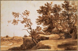 Tiber Landscape With Castel Sant — Claude Lorrain (claude Gellée)