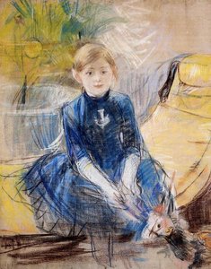 Little Girl In A Blue Dress — Berthe Morisot