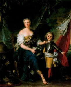 Mademoiselle De Lambecs As Minerva, Arming Her Brother, The Comte De Brionne, And Directing Him To The Arts Wa — Marc Nattier