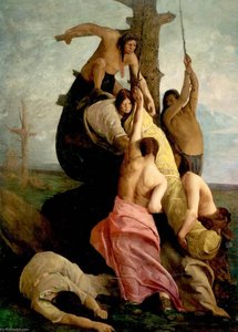 Laying Away A Brave (also Known As The Chieftain Passes The Burial) — George De Forest Brush