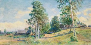 Russian Village In Spring — Konstantin Yegorovich Makovsky