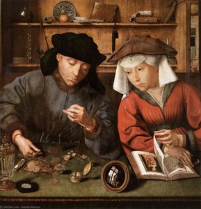 Moneychanger And His Wife, Louvre — Quentin Massys