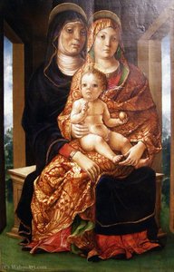 Madonna And Child With Saint Anne — Liberale Da Verona