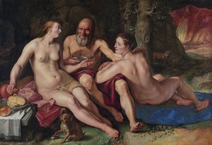 Lot And His Daughters — Hendrik Goltzius