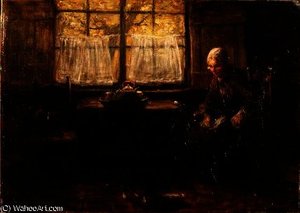A Cottage Interior — Jozef Israëls