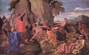 Moses Striking Water From The Rock — Nicolas Poussin