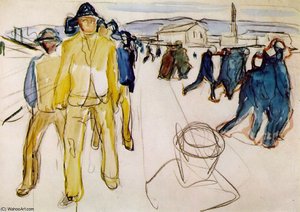 Trabajadores Regresando A Casa — Edvard Munch