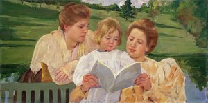 Family Group Reading — Mary Stevenson Cassatt