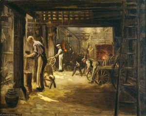 Interior Of The Coach Wheelwright's Shop At 4 1 2 Marshall Street, Soho, London