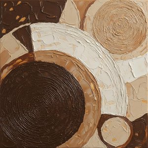 Monolithic Echoes In Umber: A Meditative Study Of Concentric Earth And Texture — David Moreau