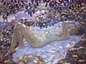 Nude In Dappled Sunlight — Frederick Carl Frieseke