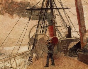 Pozorovanie Nad Lodou — Winslow Homer