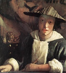 Ung Pige Med En Fløjte — Johannes Vermeer